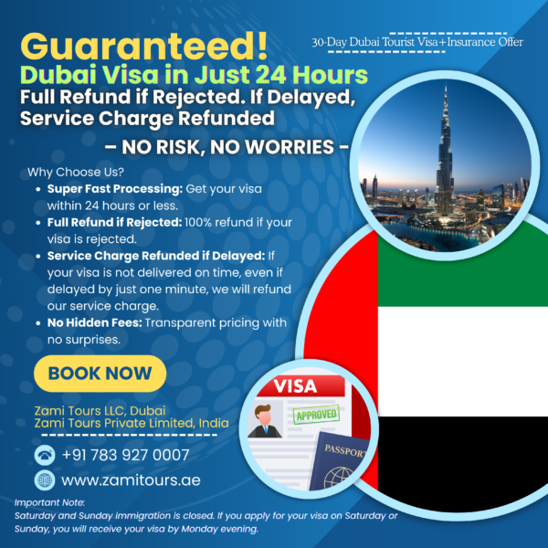 30 Days Dubai Tourist Visa Urgent